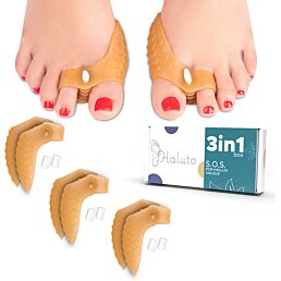 Silikónové oddeľovače prstov na hallux valgus s klinom
