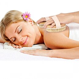 Masážna kefa na telo ECO drevenná - Body Brush MBB20 - Náhľad