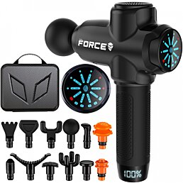 Masážna pištoľ s 12 nástavcami X5