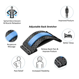 Masážny strečingový mostík na chrbát s akupresúrnymi výstupkami – 3 úrovne - Náhľad