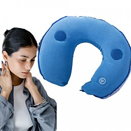 Masážny cestovný vankúš na krk s reproduktormi - Náhľad
