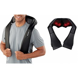 Masážny prístroj na krk, šiju a chrbát Black Shiatsu s vyhrievaním