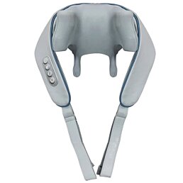 Elektrický masážny Shiatsu šál na krk a ramená – Hrejivá masáž pre uvoľnenie tela, šedá - Náhľad