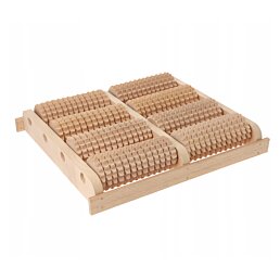 Drevený masážny strojček na chodidlá B Quatro, 28 x 18 x 7 cm