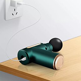 Mini masážna pištoľ pro so 4 nástavcami 1800 mAh, zelená - Náhľad