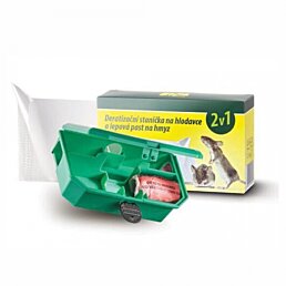 Deratizačná stanička 2v1 – Bezpečná pasca na hlodavce s lepovou pascou na hmyz