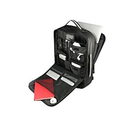 Multifunkčný batoh - taška na notebook a príslušenstvo - čierny - Náhľad