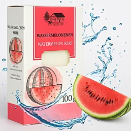 Prírodné mydlo s výťažkom z vodného melóna – osviežujúce a hydratačné - 100 g - Náhľad