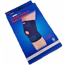 Neoprénová podporná bandáž kolena, čierna - Náhľad