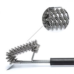 Nerezová oceľová kefa na čistenie grilu - Náhľad