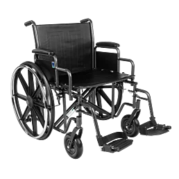 Zosilnený oceľový invalidný vozík BIG-TIM s nosnosťou 225 kg