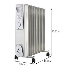 Elektrický radiátor 2500W Comfort 11 rebier - Náhľad