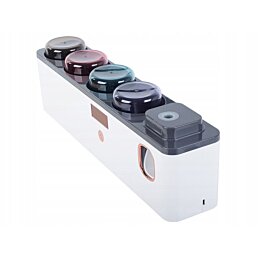 Organizér pohárov na kefky + držiak na zubné kefky s dávkovačom pasty a UV sterilizátorom - Náhľad