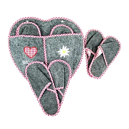 Súprava hosťovských papúč „SRDCE“ na zavesenie - Náhľad