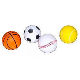 Penová lopta s motívom obľúbeného športu 6,3 cm - Náhľad