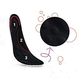 Penové športové tlmiace vložky do topánok super mäkké, čierne - Náhľad