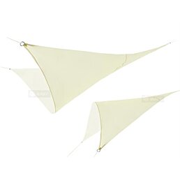 Záhradná slnečná clona/tieniaca plachta trojuholník béžová, 4 x 4 x 4 m