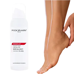 Podopharm Podoflex krémová pena na zrohovatenú pokožku nôh s 15% UREY - 125ml - Náhľad