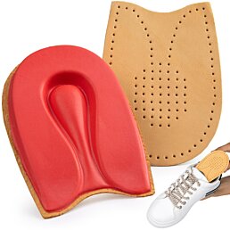 Podpätenky tlmiace kožené latex proti pätovej ostrohe ComfortHeel, tvrdé