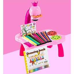 Detský kresliaci projektor s 24 predlohami, 12 fixkami a knižkou na kreslenie, Luxma - Náhľad