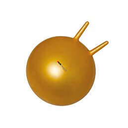 Rehabilitačná lopta pre deti „HOPPER“ s držadlami, žltá 55 cm