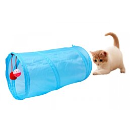 Rozkladací tunel pre mačky, 50cm, modrý - Náhľad