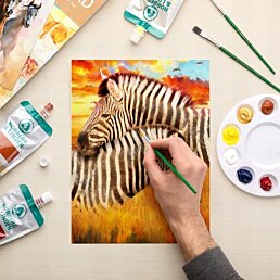 Prémiová sada akrylových farieb - 15 veľkých túb na maľovanie na plátno, 15 x 120 ml - Náhľad