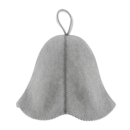 Saunová čiapka z filcu sivá – univerzálna ochrana do sauny - Náhľad