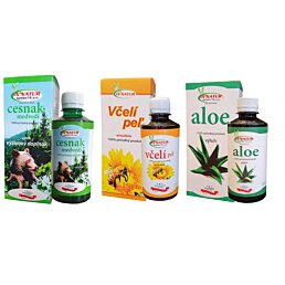 Medvedí cesnak + Aloe Vera + Včelí peľ výluh, 100% prírodný koncentrát