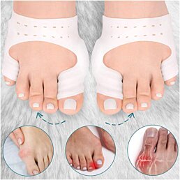 Silikónový ochranný obväz na haluxi, kurie oká a pľuzgiere, 1 pár (2ks) - Náhľad