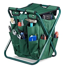 Skladacia záhradná stolička s taškou na náradie