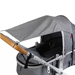 Slnečná clona na kočík Stroller, 50 x 36 x 72 cm, sivá