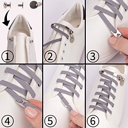 Šnúrky bez viazania s ozdobným krúžkom - Náhľad