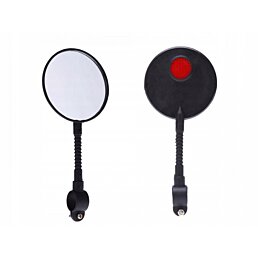 Spätné zrkadlo na bicykel s integrovanou odrazkou, Bike Mirror - Náhľad
