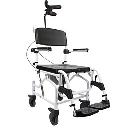Toaletné WC kreslo polohovateľné na kolieskach s opierkou TILT - šírka 45 / 50 cm
