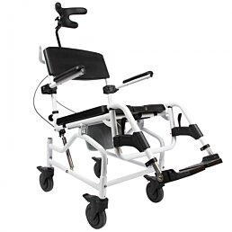 Toaletné WC kreslo polohovateľné na kolieskach s opierkou TILT - šírka 45 / 50 cm - Náhľad