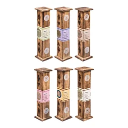 Stojan na vonné tyčinky Veža + 10 tyčiniek - Náhľad