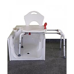 Prenosná lavica do vane, posuvná stolička pre seniorov, sedadlo do vane do 130 kg - Náhľad