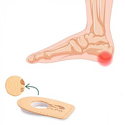 Podpätky na ostrohy koža - latex, telová, Pecari - Náhľad