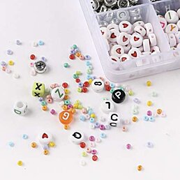 Súprava korálok a doplnkov na výrobu náramkov – 10 000 ks - Náhľad