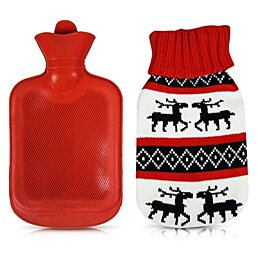 Termofor zahrievacia fľaša s pleteným obalom, 2l