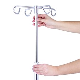 Infúzny stojan na kolieskach - výškovo nastaviteľný 4vešiaky TGR-R SK-4H - Náhľad