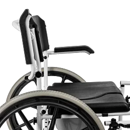 Toaletno-sprchovací vozík COMPLEX-TIM s hliníkovým rámom a veľkými kolesami - Náhľad