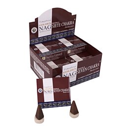 Vonné kužele Vijayshree Golden, Masala, Seven Chakras, 10+stojan - Náhľad