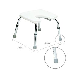 Výškovo nastaviteľná stolička do sprchy v tvare U, 35-45 cm - Náhľad