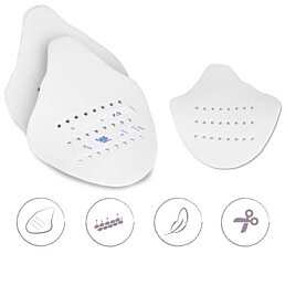 Výstuž proti pokrčeniu vnútornej špičky topánok (2ks), biele - Náhľad