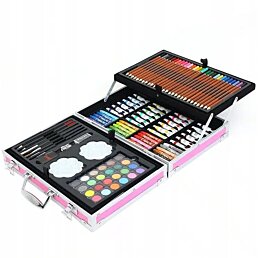 Výtvarná sada v štýlovom kufríku Girls - Náhľad