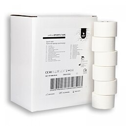 Bavlnené tejpovacie pásky Sports Tape White, 3,8cm x 9,1m, 6ks