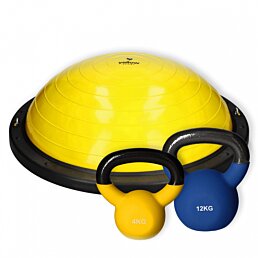 Fitness sada - balančná podložka a 2 x kettlebell Bosu
