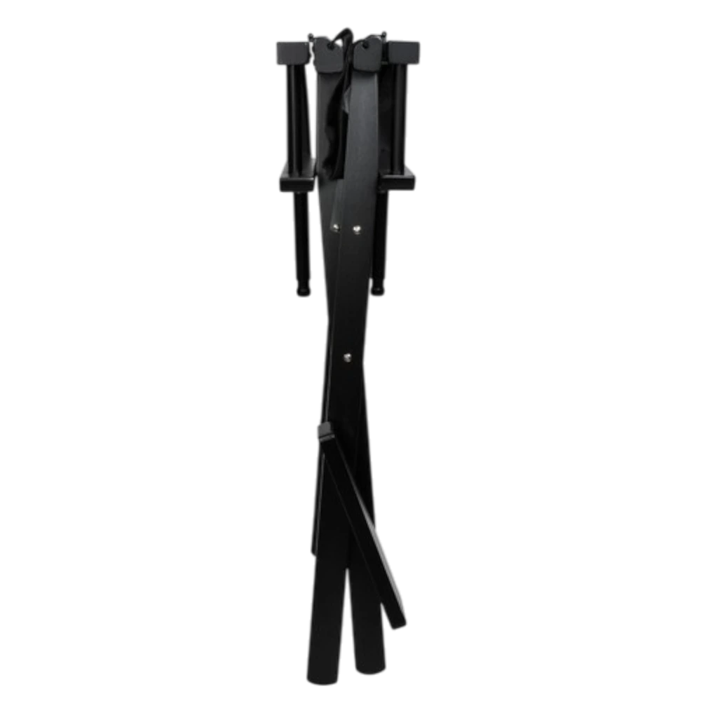 Drevená kozmetická stolička v čiernom prevedení z bukového dreva